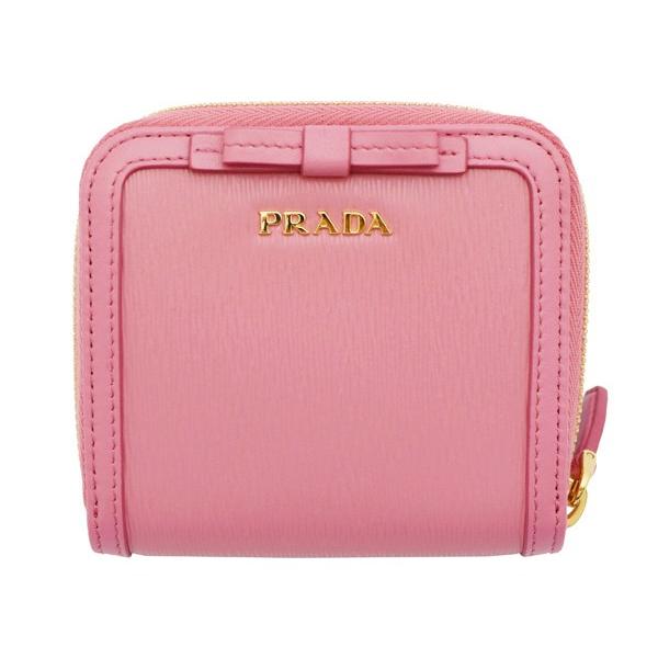 PRADA（プラダ） プラダ財布 二つ折り財布 レディ−ス リボン VITELLO