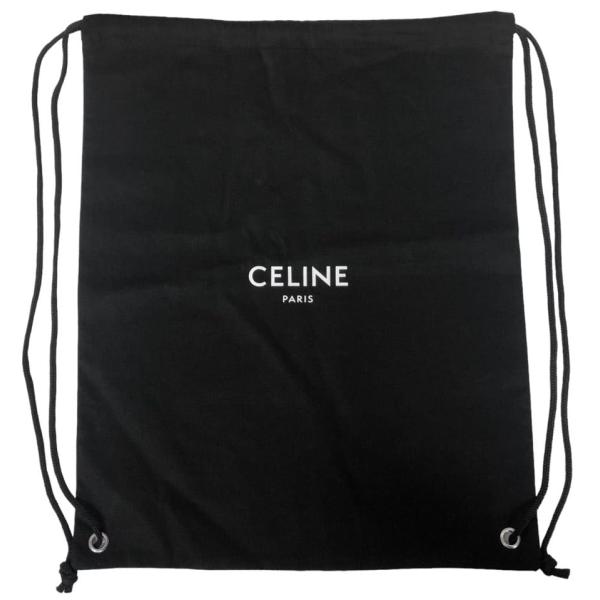 CELINE（セリーヌ） 巾着 ブラック コットン キャンバス 黒