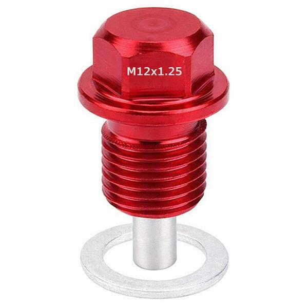 赤ネオジウムマグネット ドレンボルトM12x1.25 オイルドレインプラグ