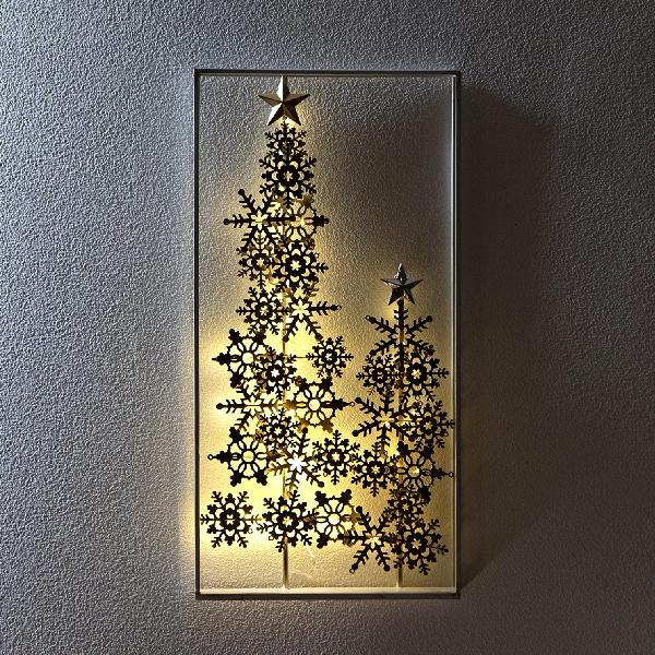 クリスマスツリー 壁掛け インテリア 壁飾り アイアン アートパネル 木