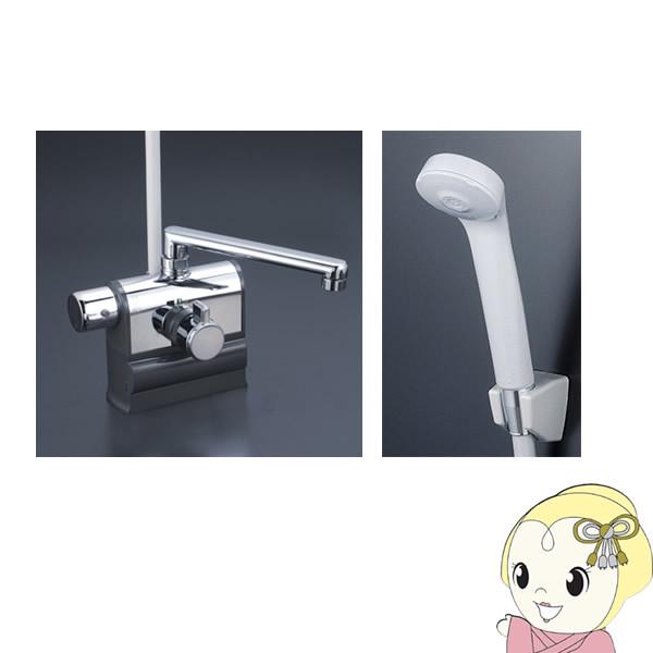 KVK [予約 1ヶ月以上以降]KVK デッキ形サーモスタット式シャワー 左