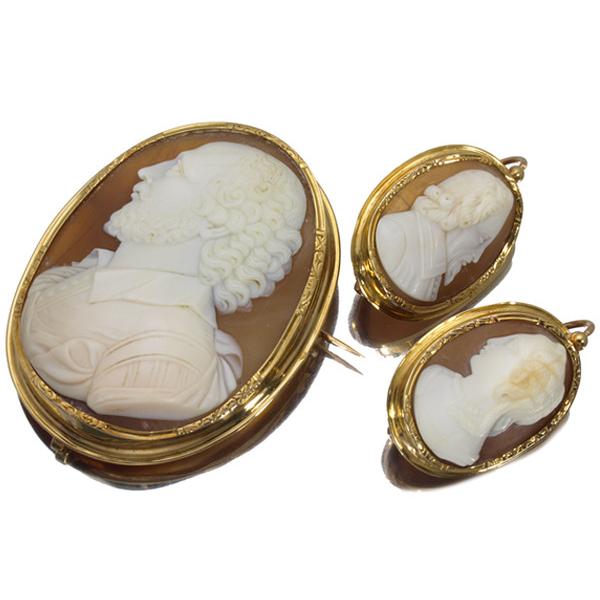 アンティークの逸品 シェルカメオ カメオブローチ ピアス GENJ 限界