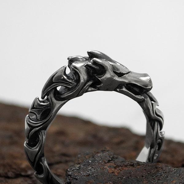 送料無料][Ouroboros]ウロボロスモチーフ 龍 ドラゴン 蛇 シルバー