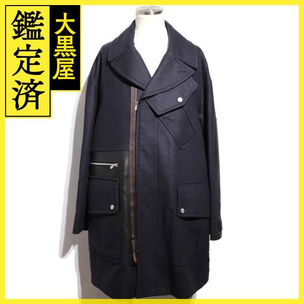 HERMES（エルメス） 衣類 コート メンズ54 ネイビー ウール カシミヤ