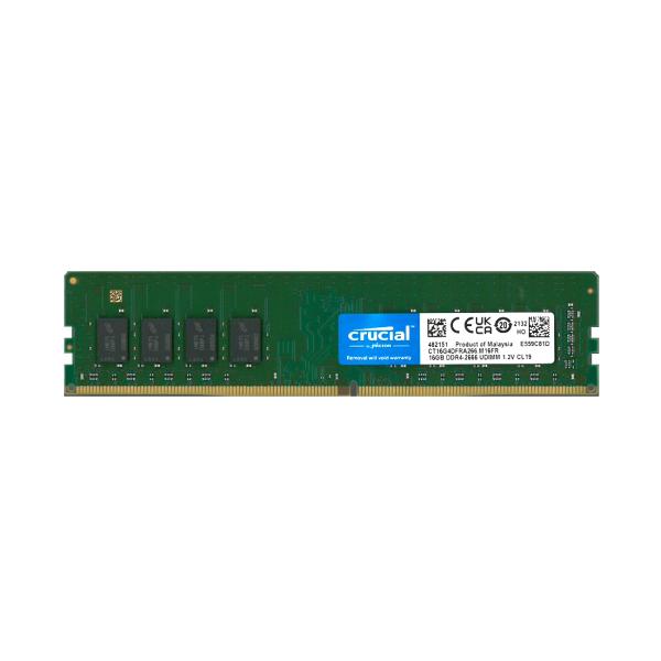 16GB crucial Micron製 増設 メモリ デスクトップ DDR4 2666 mhz PC4