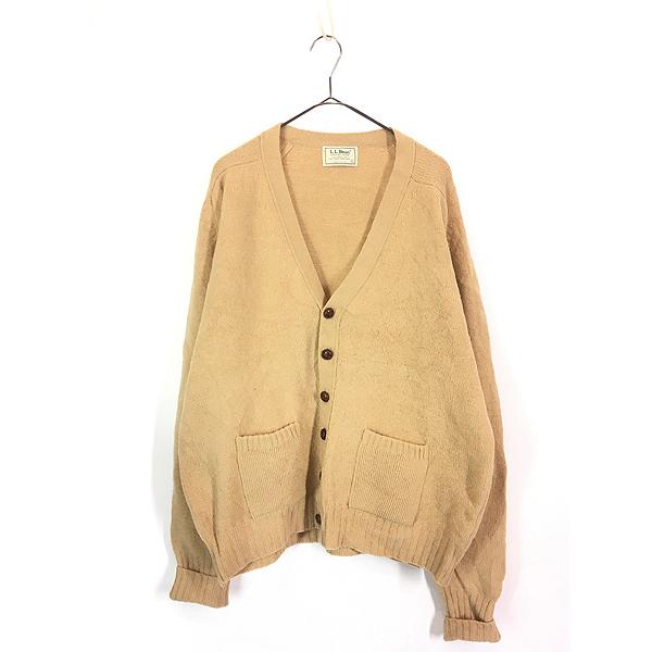 古着 80s USA製 LL Bean エルボーパッチ パチポケ キャメルヘアー