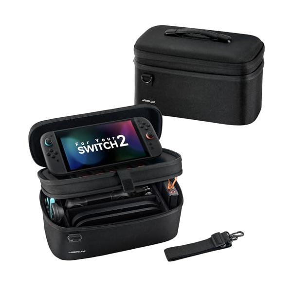 JSAUX Switch 2 ケース 大容量収納 オールインボックス 2本体・ドック