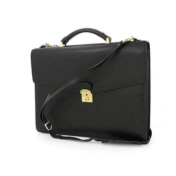 ルタヌア LE TANNEUR ブラック レザー ビジネスバッグ 2wayバッグ