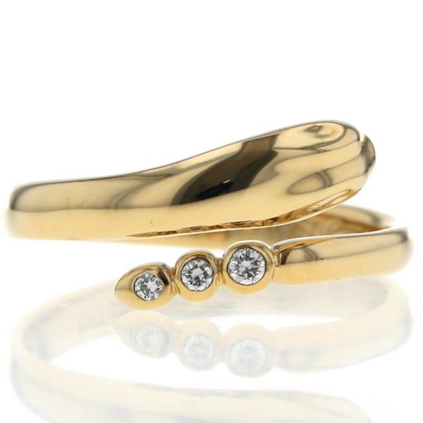 TIFFANY&Co. ティファニー K18YG スネークリング ダイヤモンド 3粒 蛇