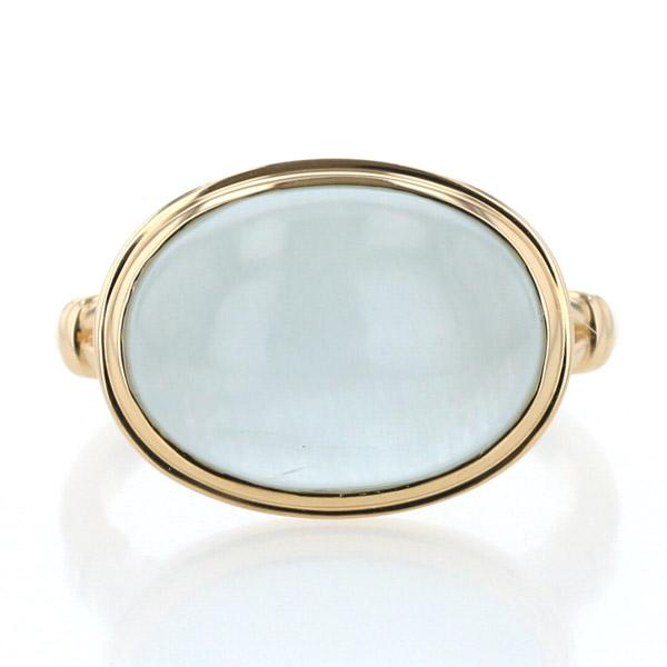 BIZOUX ビズー K18YG イエローゴールド ソレイユリング アクアマリン