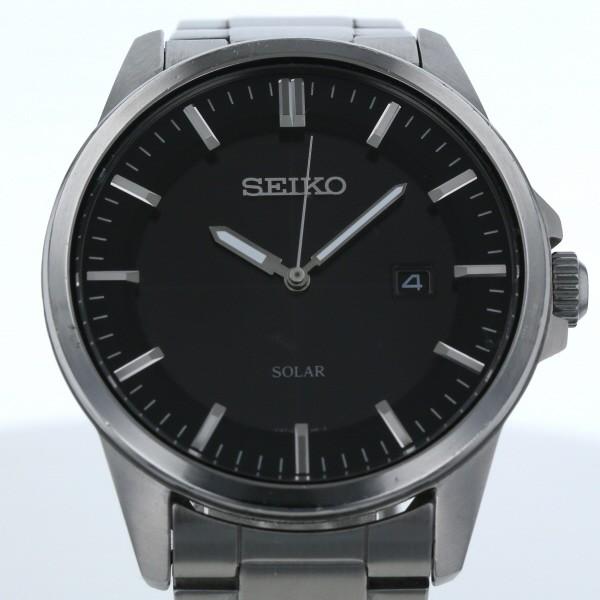 セイコー SEIKO デイト ラウンドフェイス ウォッチ V147-0AF0 ソーラー