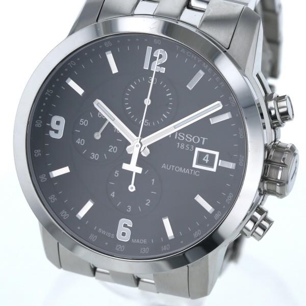 ティソ TISSOT オートクロノ 裏スケ T055427A 自動巻式 ブラック 文字