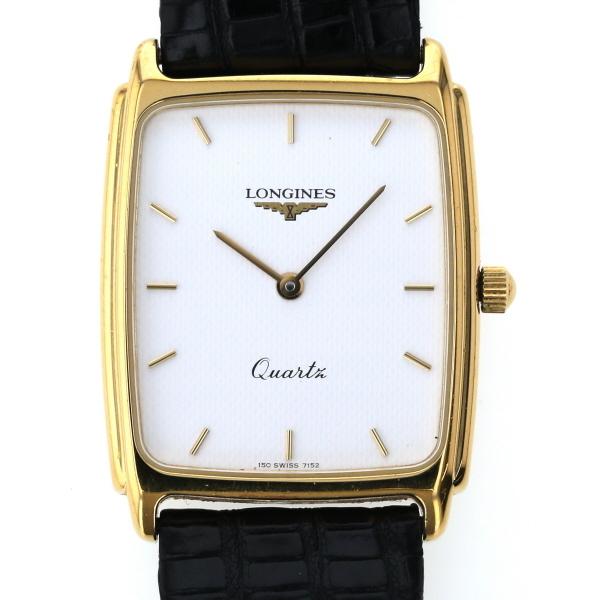 ロンジン LONGINES スクエア クォーツ 7152 クオーツ ホワイト 文字盤