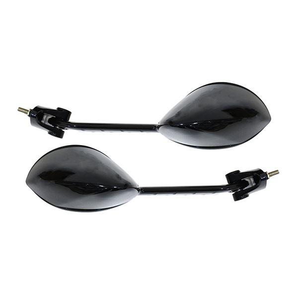 バックミラー ブラック オーバル 左右 バイク カワサキ ZZR-1400 ZX-14