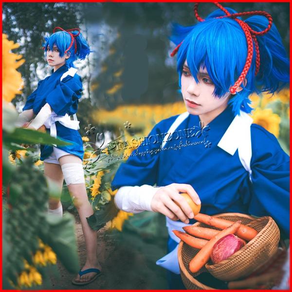 刀剣乱舞 風 小夜左文字 内番 コスプレ 衣装 ウィッグ 下駄