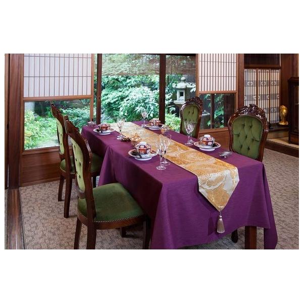 テーブルランナー 西陣 金襴正絹 散雲丸龍 岡本織物株式会社