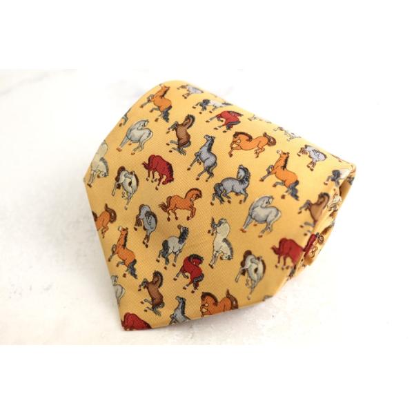 サルヴァトーレフェラガモ ブランド ネクタイ 動物柄 シルク