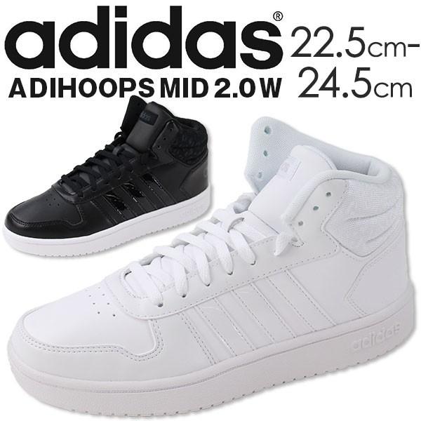 adidas（アディダス） スニーカー レディース ハイカット 靴 白 黒