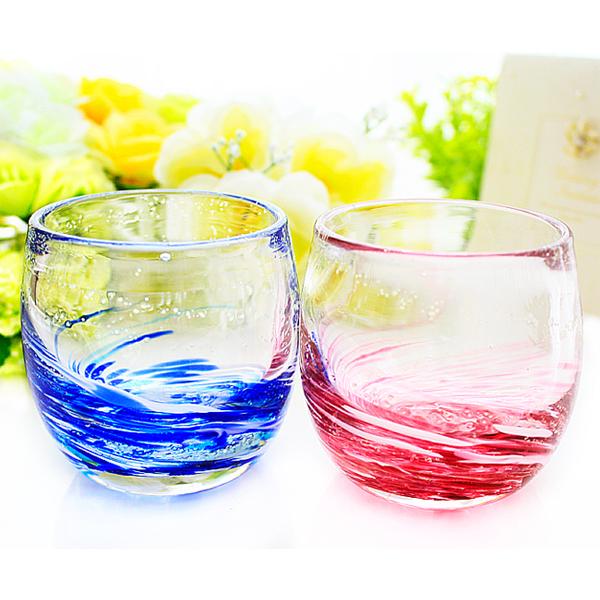 オレンジ 琉球ガラス グラス コップ おしゃれ 蛍石 ホタル石 沖縄 お