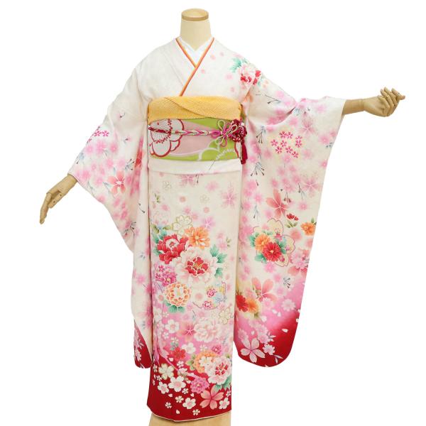 振袖長襦袢セット 赤 金通し 未使用白半衿プレゼント成人式 卒業式 袴