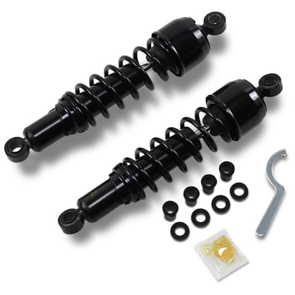 Drag Specialties リアサスペンション 13インチ (ブラック) 1979〜2003