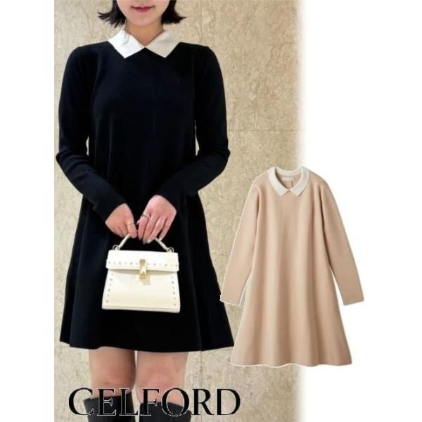 CELFORD（セルフォード） (最終セール30%OFF&300円OFF) 衿付きAライン