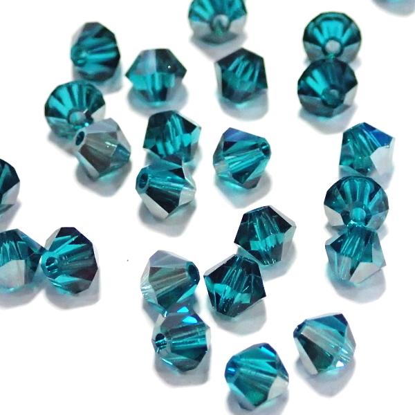 2304-SB4ZI-S クリスタルガラス 4mmソロバン ブルージルコンサテン 25