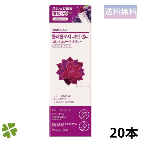 FOODOLOGY コレオロジー快調ゼリー（ぶどう味） 20本 ぷるぷるゼリー