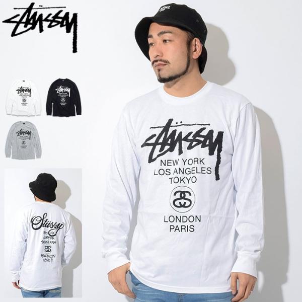 STUSSY（ステューシー） Tシャツ 長袖 メンズ World Tour 限定(stussy