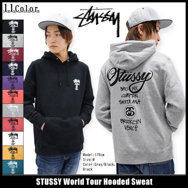 STUSSY（ステューシー） プルオーバー パーカー World Tour(stussy