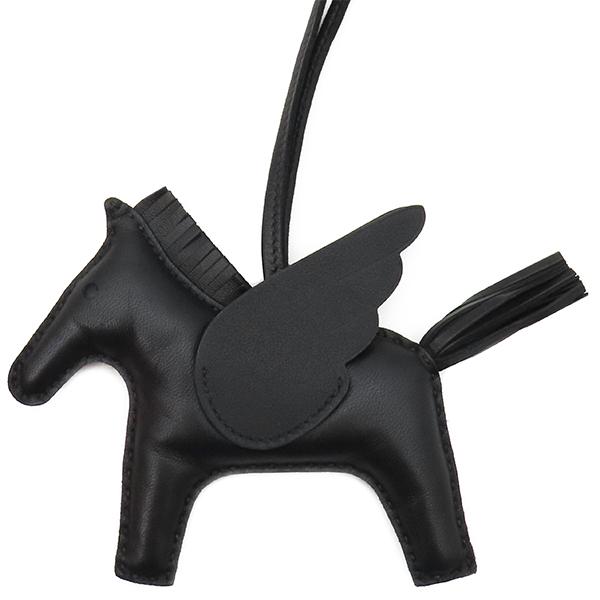 HERMES（エルメス） バッグチャーム ロデオMM ペガサス ブラック 黒