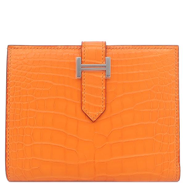 HERMES（エルメス） 二つ折り財布 ベアンコンパクト アリゲーター