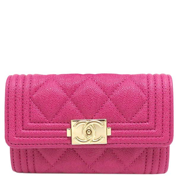 キャビアスキン シャネル カードケース BOY CHANEL ボーイシャネル