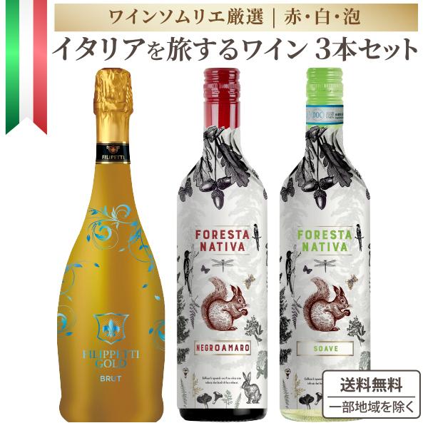イタリア旅するワイン飲み比べ3本セット スプマンテ スパークリング