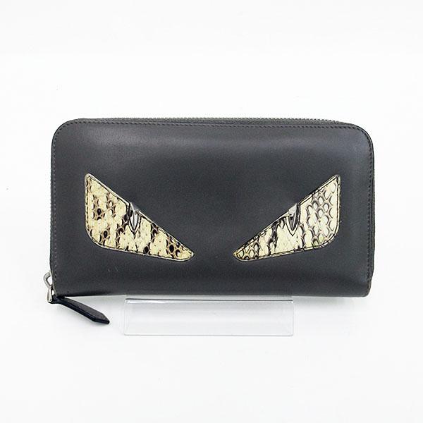FENDI(フェンディ) バグズアイ モンスター ラウンドファスナー長財布