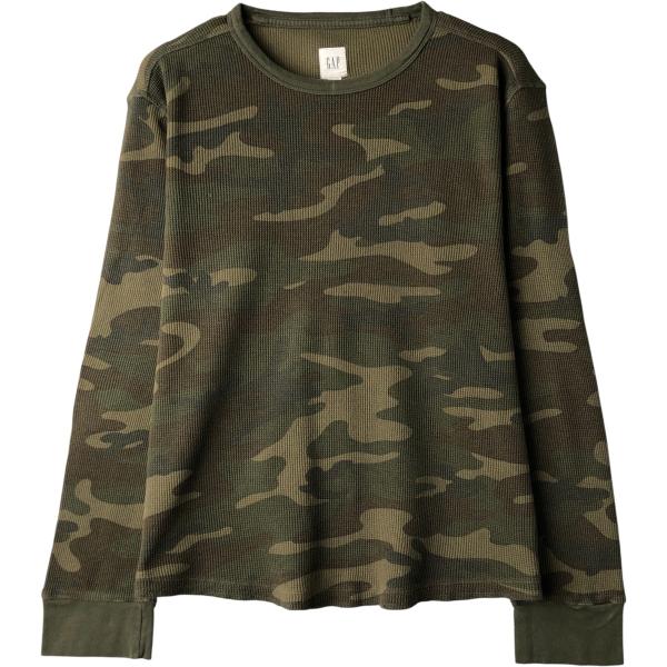 GAP（ギャップ） 古着 00年代 迷彩柄 サーマルロングTシャツ メンズM
