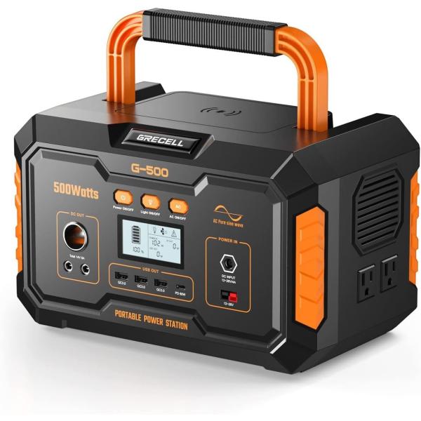 ポータブル電源 大容量 500W GRECELL 140400mAh/519wh ポータブル