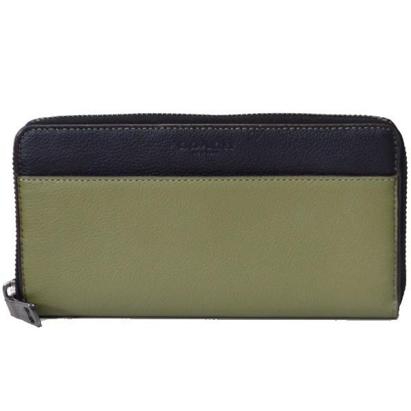 COACH（コーチ） 長財布 レザー ツートン アコーディオン ジップ