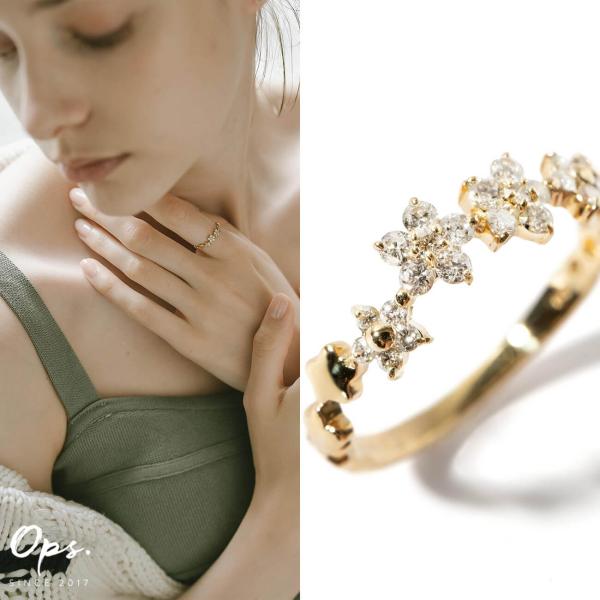 Ops.（オプス） 爆買 ダイヤ ダイヤモンド 指輪 18金 リング k18