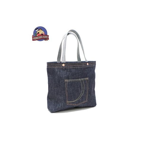 桃太郎ジーンズ（MOMOTARO JEANS） トートバック 銅丹LABEL DENIM TOTE