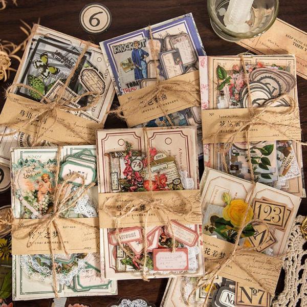 多素材 80枚 3種類素材 詰め合わせセット 海外 コラージュ 素材 セット