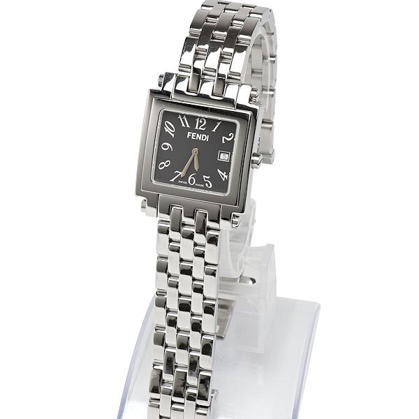 FENDI（フェンディ） 6000G スクエア ブラック文字盤 クオーツ メンズ