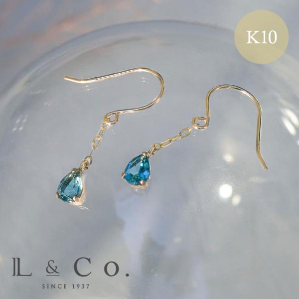 Jewel closet by L&Co. ピアス レディース カラーストーン K10 10金