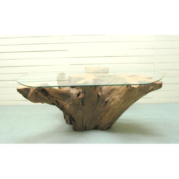 特別セール品】 大型ガラステーブル用切り株流木 ka98 オリジナル流木