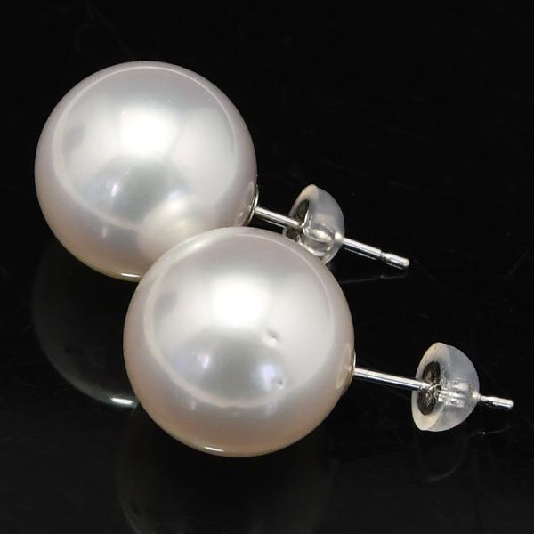 12mm 白蝶真珠 ピアス イヤリング 鑑別書付き K18 K14 SV925 耳元
