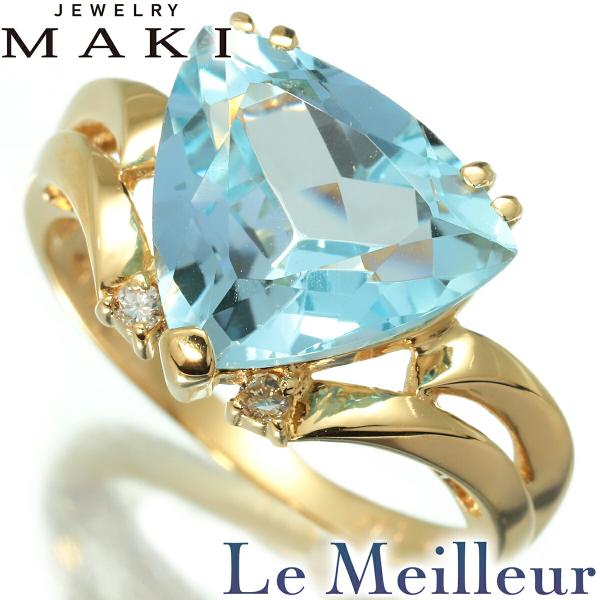 ジュエリーマキ リング 指輪 ブルートパーズ 5.22ct ダイヤモンド