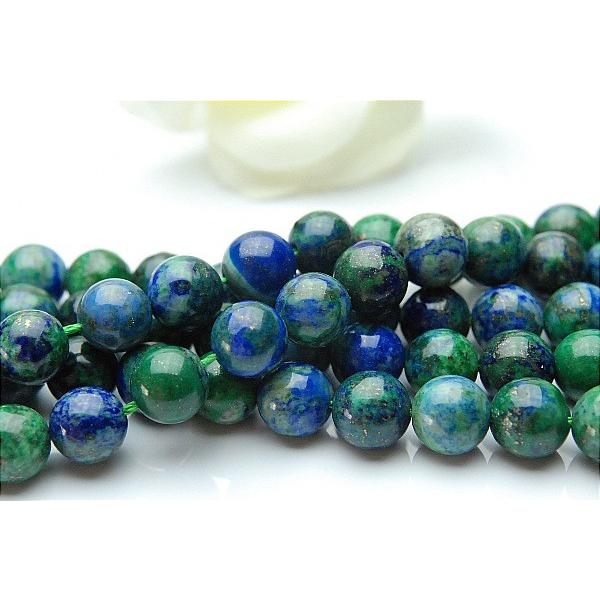 アズロマラカイト」 10mm 1連（約38cm）_R283 ☆5000円以上ネコポス