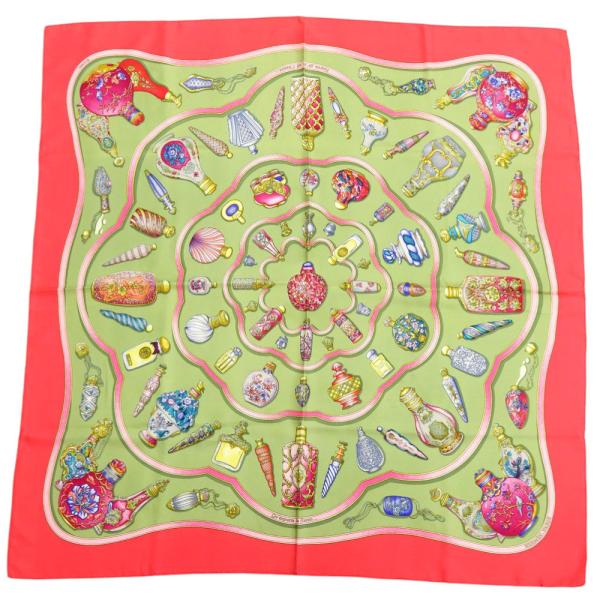 HERMES（エルメス） カレ90 Qu importe le flacon 香水瓶 シルク