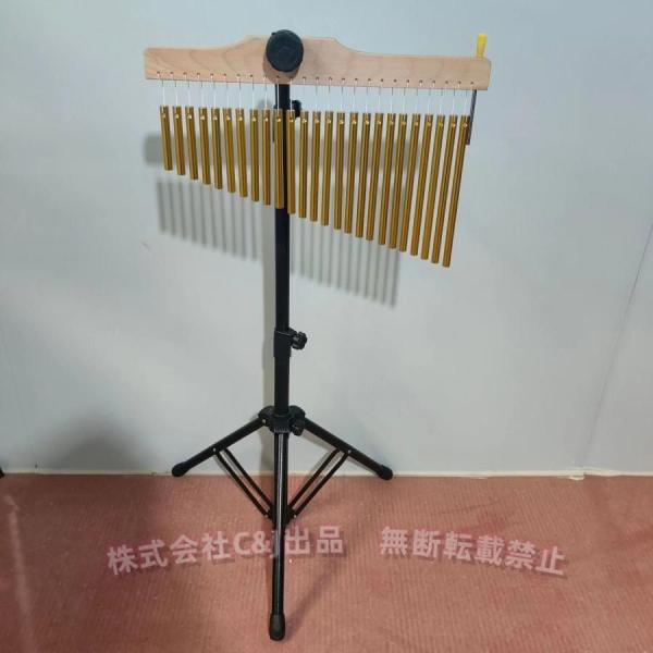 ツリーチャイム 36音 チャイム 楽器 バーチャイム C&J スタンド付き