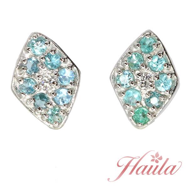 パライバトルマリン ピアス（イヤリング加工可） 0.160カラット